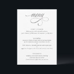 Elegant Calligraphy Luxury Bröllop Menu Meny<br><div class="desc">Luxury Bröllop Menu: Den här eleganten kalligraphy bröllop-menyn är perfekt för ett elegant,  sofistikerat bröllop. Se alla matchande produkter nedan.</div>