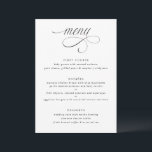 Elegant Calligraphy Luxury Bröllop Menu Meny<br><div class="desc">Luxury Bröllop Menu: Den här eleganten kalligraphy bröllop-menyn är perfekt för ett elegant,  sofistikerat bröllop. Se alla matchande produkter nedan.</div>