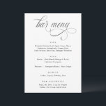 Elegant Calligraphy Luxury Bröllop Pub Menu Meny<br><div class="desc">Luxury Bröllop Pub Menu: Den här eleganten är en perfekt för en sofistikerad bröllop för bröllopsmottagning i pub. Se alla matchande produkter nedan.</div>