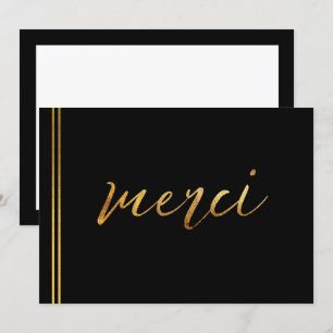 Elegant Calligraphy Merci Anpassningsbar - tackkor Inbjudningar