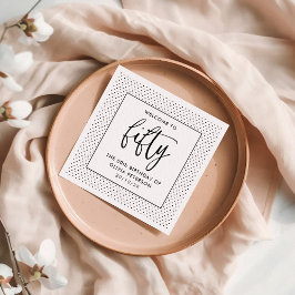 Elegant Calligraphy Minimalist 50:e Födelsedagsfes Pappersservett