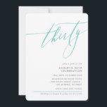 ELEGANT Calligraphy minimum 30:e party mynten Inbjudningar<br><div class="desc">genom kat masard / WWW.SIMPLYSWEETPAPERIE.COM Kärlek,  men vill se vissa förändringar - ett annat färg-schema,  produkt,  foto eller anpassad för ett annat tillfälle - inga bekymmer bara kontakta mig,  kat@simplysweetPAPERIE.com Jag är lycklig för att hjälpa till!</div>