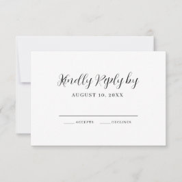 Elegant Calligraphy Modern Bröllop OSA Kort