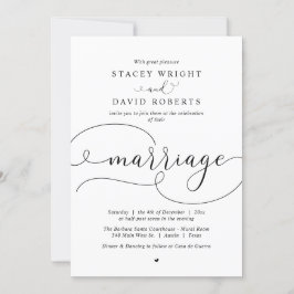 Elegant Calligraphy, Modern bröllopsinbjudan Inbjudningar