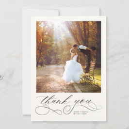 Elegant Calligraphy Modern Photos Wedding Tack Kort