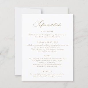 Elegant Calligraphy Modern Script Bröllop Info Inv Inbjudningar