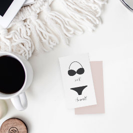 Elegant Calligraphy Möhippa Lingerie Shower Tilläggskort
