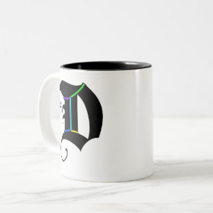 Elegant calligraphy Monogram Brev D Mugg
