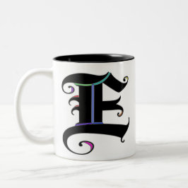 Elegant calligraphy Monogram Brev E Mugg