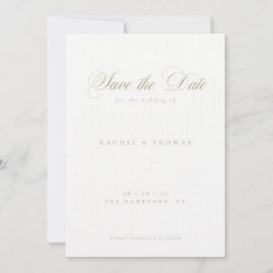 Elegant Calligraphy Monogram Sage Bröllop Spara Datumet