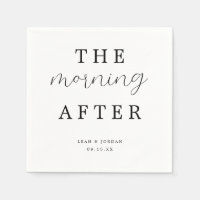 Elegant Calligraphy Morgon efter Bröllop Brunch