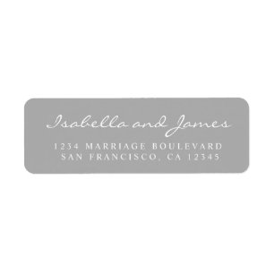 Elegant Calligraphy Namn Bröllop Returadress Etikett