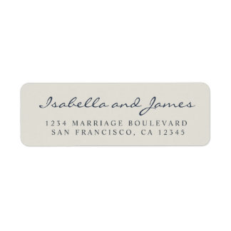 Elegant Calligraphy Namn Bröllop Returadress Returadress Etikett