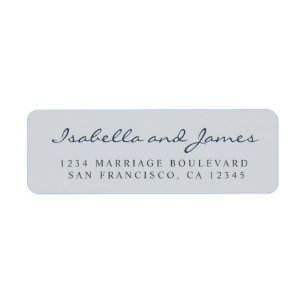 Elegant Calligraphy Namn Bröllop Returadress Returadress Etikett