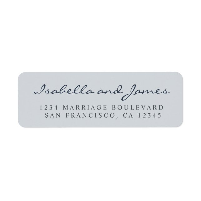 Elegant Calligraphy Namn Bröllop Returadress Returadress Etikett (Framsidan)