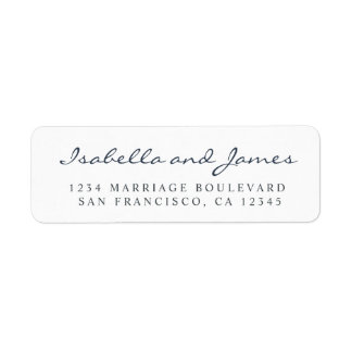 Elegant Calligraphy Namn Bröllop Returadress Returadress Etikett