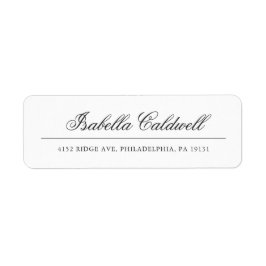 Elegant Calligraphy Namn Business Returadress Etikett