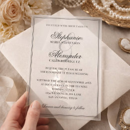 Elegant Calligraphy Old Money Aesthetic Wedding