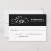 Elegant Calligraphy on Black Bröllop OSA