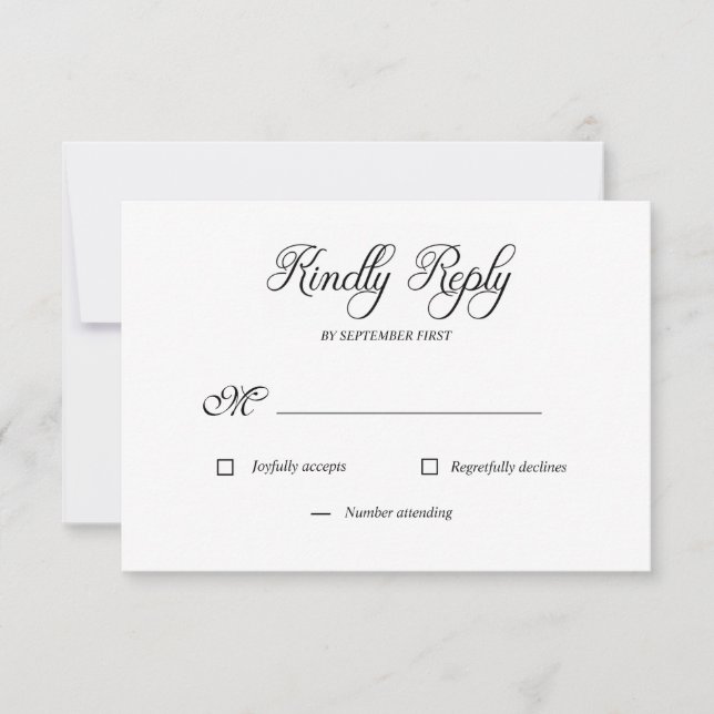 Elegant Calligraphy ⎢ OSA kort (Framsida)