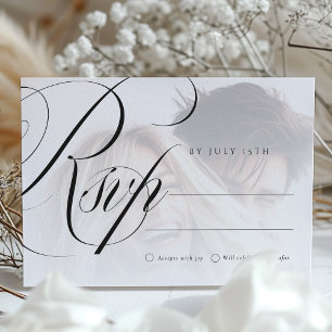 Elegant Calligraphy OSA kort Bröllop