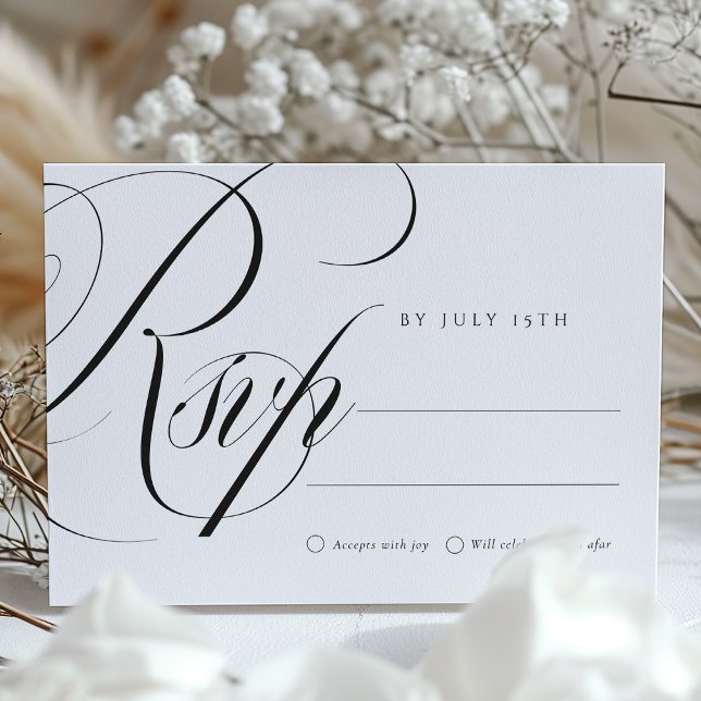 Elegant Calligraphy OSA kort Bröllop (Skapare uppladdad)