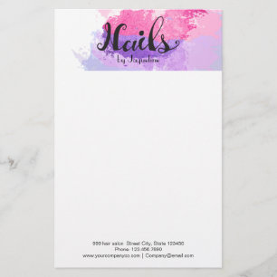Elegant Calligraphy Painting Nail Technician Flygblad