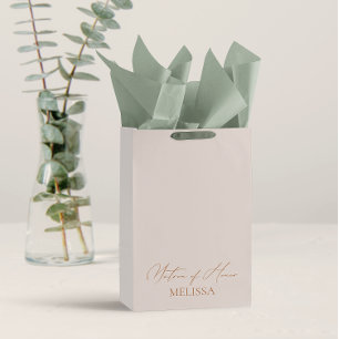 Elegant Calligraphy Pearl Matron of Honor Favors