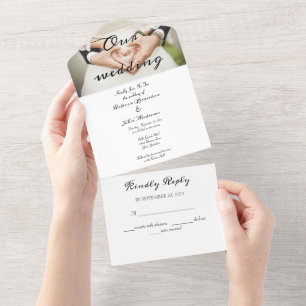 Elegant Calligraphy Photo Bröllop