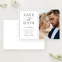Elegant Calligraphy Photo Formal Bröllop