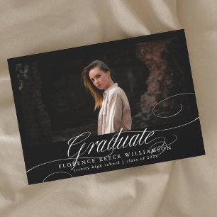Elegant Calligraphy Photo High School Studenten Meddelande