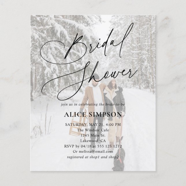 Elegant Calligraphy Photo Möhippa (Framsida)