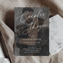 Elegant Calligraphy Photo Par Shower