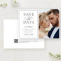 Elegant Calligraphy Photo QR Code Bröllop