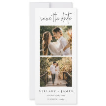 Elegant Calligraphy Photo Strip Spara datum