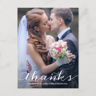 Elegant Calligraphy Photo Tack Vykort