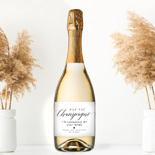 Elegant Calligraphy Pop The Champagne