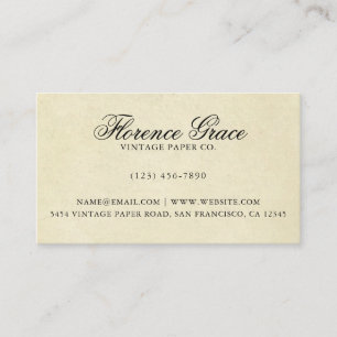 Elegant Calligraphy Professionell Vintage Visitkort