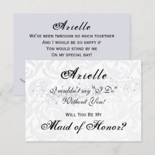 Elegant Calligraphy ReEmergency Stil Maid of honor Inbjudningar