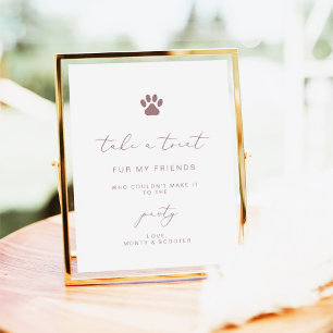 Elegant Calligraphy Ro Guld Pet Pawty Favor Poster