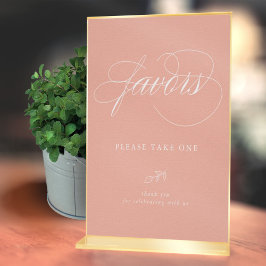 Elegant Calligraphy Rosa Minimal Löv-favoritsignat Poster