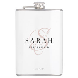 Elegant Calligraphy Rosa Monogram Bridesmaid Gift Fickplunta