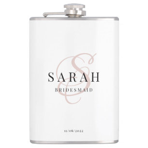 Elegant Calligraphy Rosa Monogram Bridesmaid Gift Fickplunta