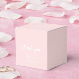 Elegant Calligraphy Rosa White Monogram Bröllop Presentaskar