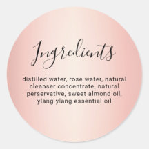 Elegant Calligraphy Rose Gold Ingredienslista