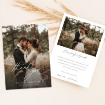 Elegant Calligraphy Rustic Photo Bröllop