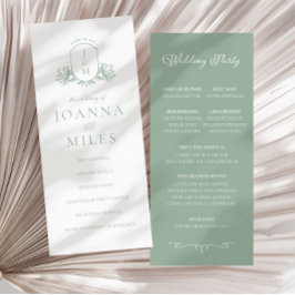 Elegant Calligraphy Sage Botanical Vapensköld Prog