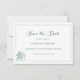 Elegant Calligraphy Sage Green Floral Wedding Spara Datumet