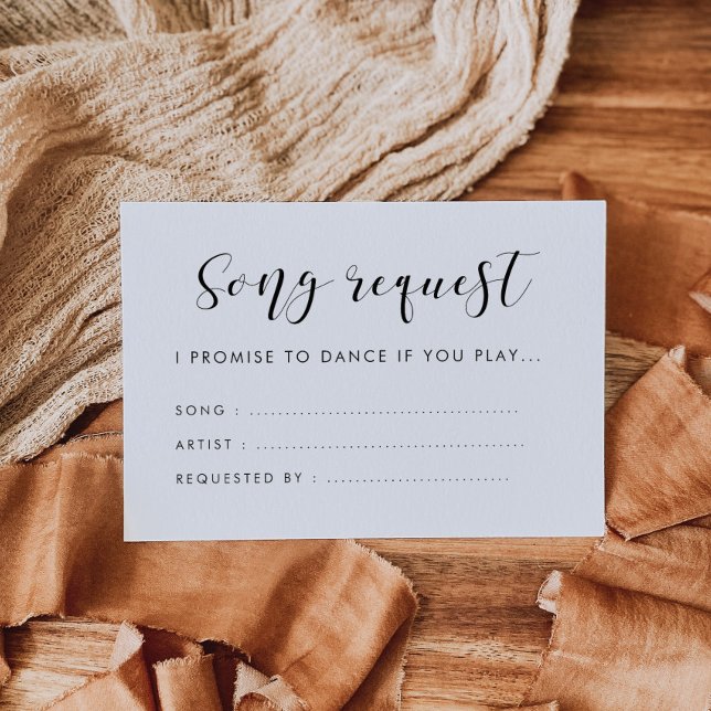 Elegant calligraphy Sång-begäran Tilläggskort (Skapare uppladdad)