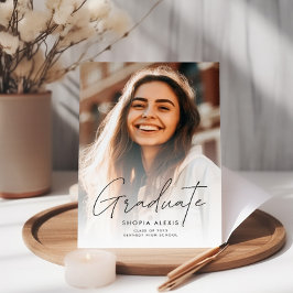 Elegant Calligraphy Script 2 Photo Studenten Inbjudningar